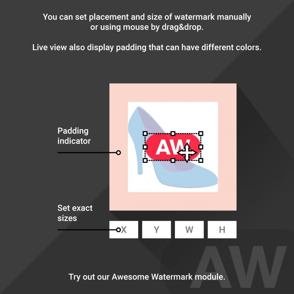 Module Awesome watermark and AJAX product photo regeneration