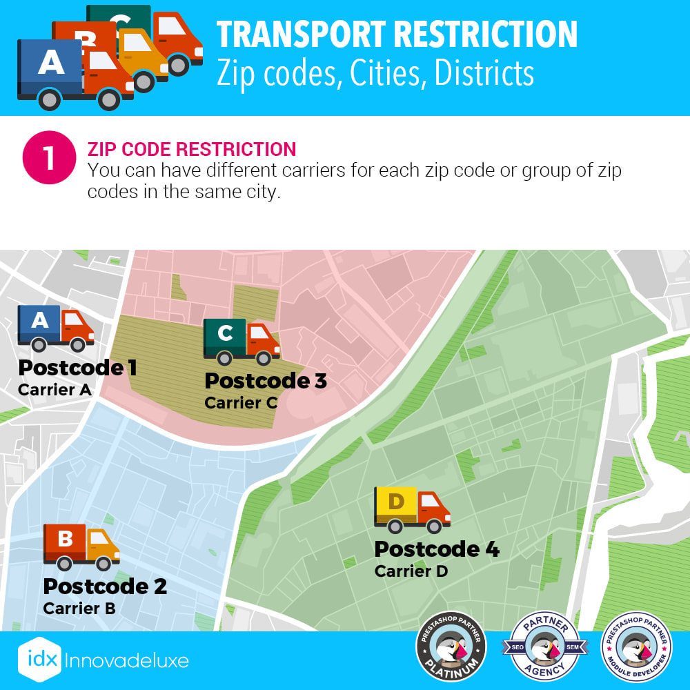 Module Restricting Carriers by Zip Code, District, or City