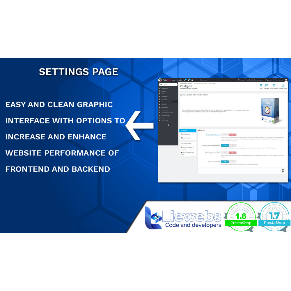 Module Advanced Editor Htaccess (Increase website performance)