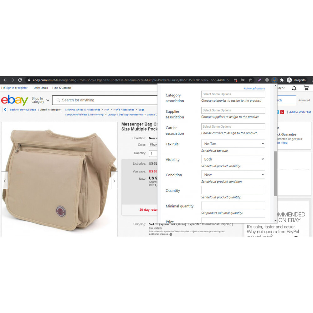 Module Advanced Ebay Product Importer & Affiliate