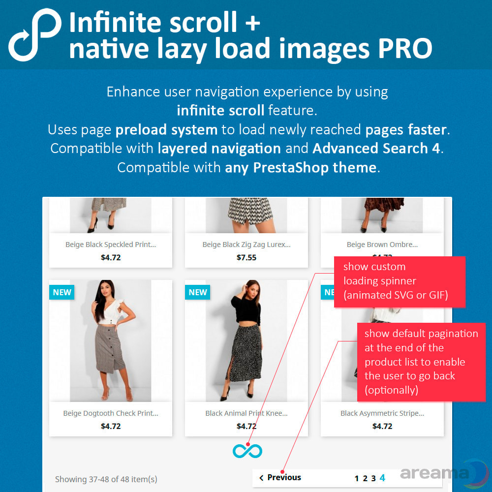 Module Infinite scroll + native lazy load images PRO
