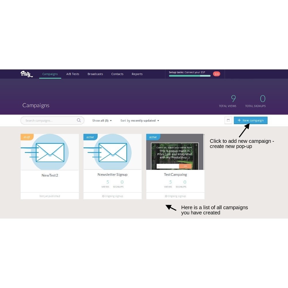Module Privy integration - popups to grow your email list