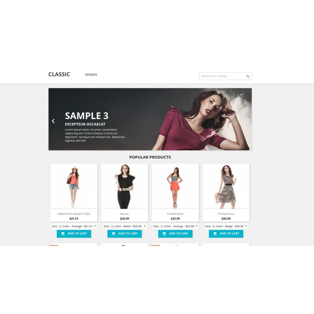 Module Show attributes / List pages add to cart combination