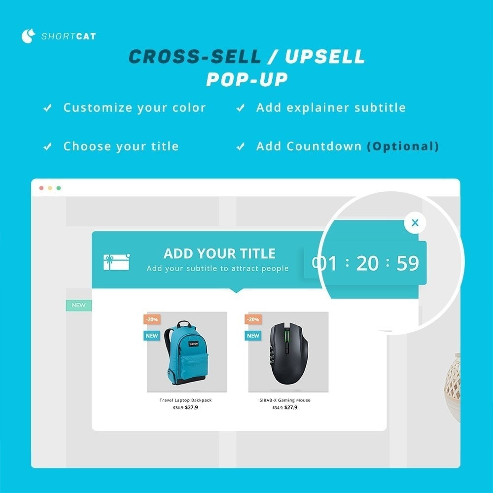 Module Cross Sale Advanced: Countdown, Target Recommendations