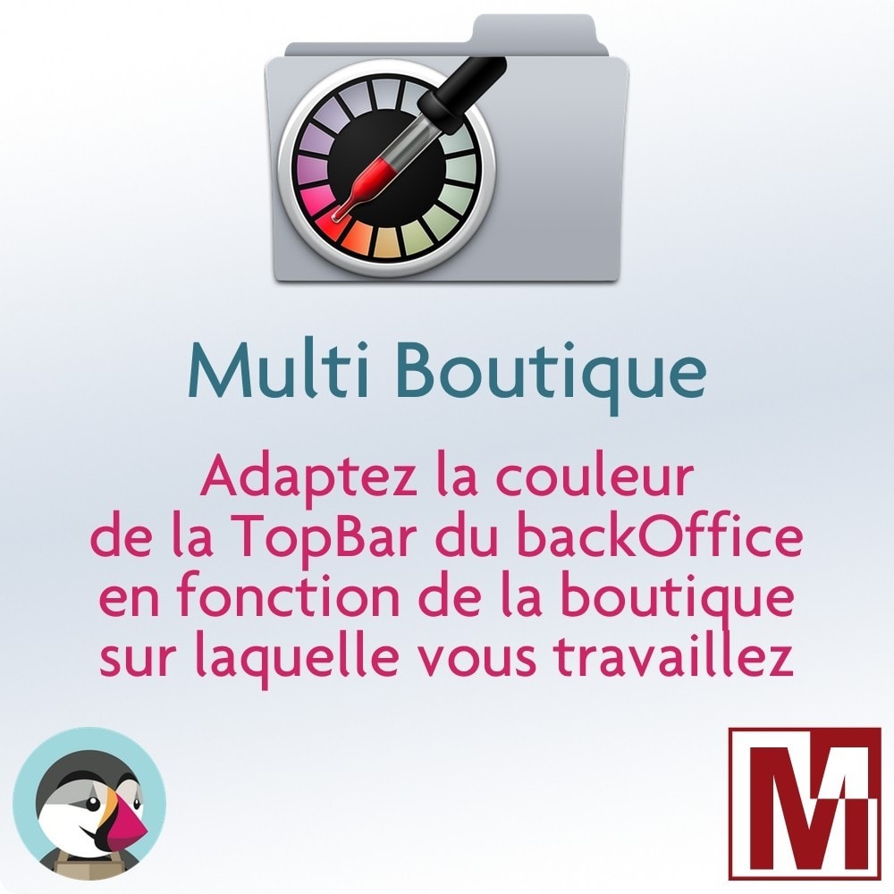 Module Multi-Boutique Couleur TopBar Backoffice personnalisée