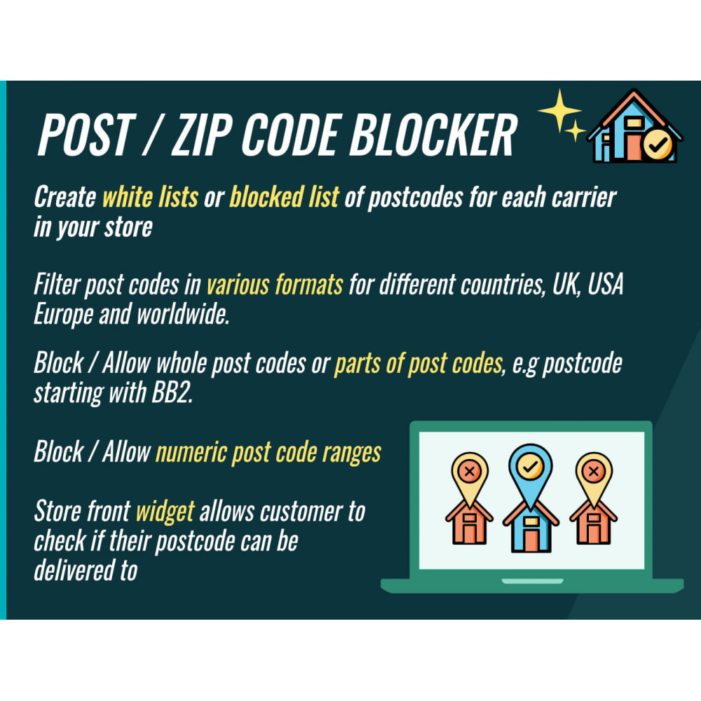 Module Post/Zip Code Blocker