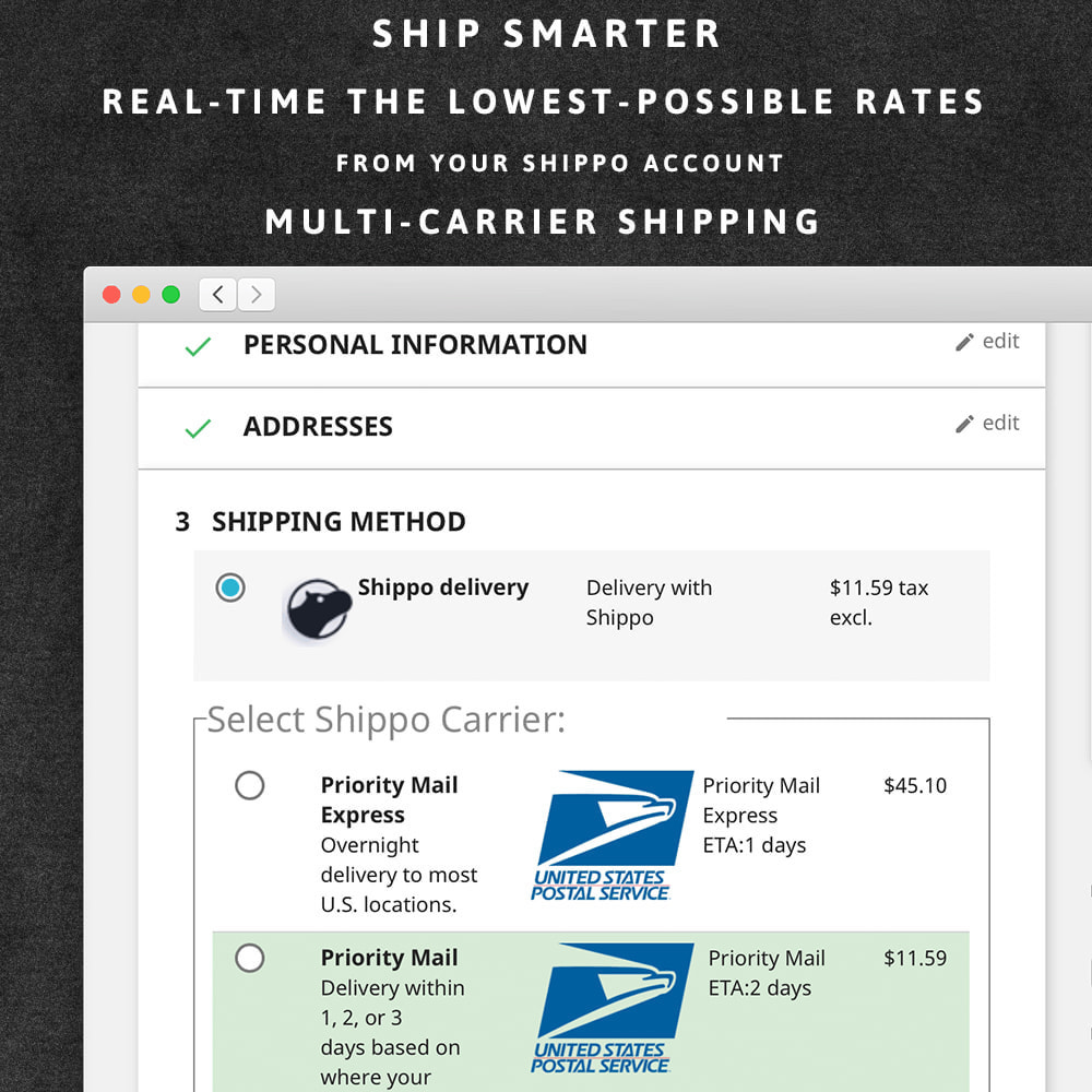 Module Shippo Real-time shipping rates from multiple carriers