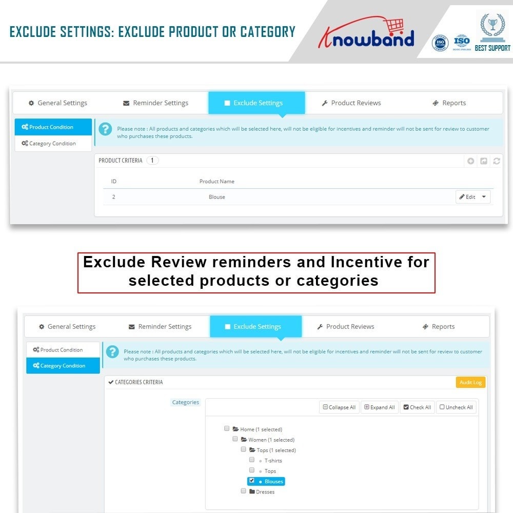 Module Knowband - Product Review Reminder and Incentives