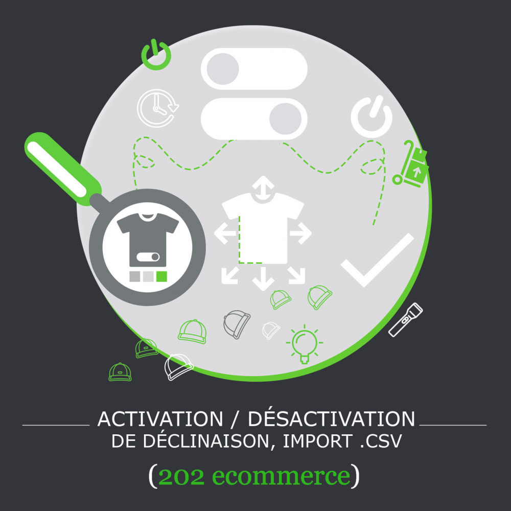 Module Activation / Désactivation de déclinaison, import .csv