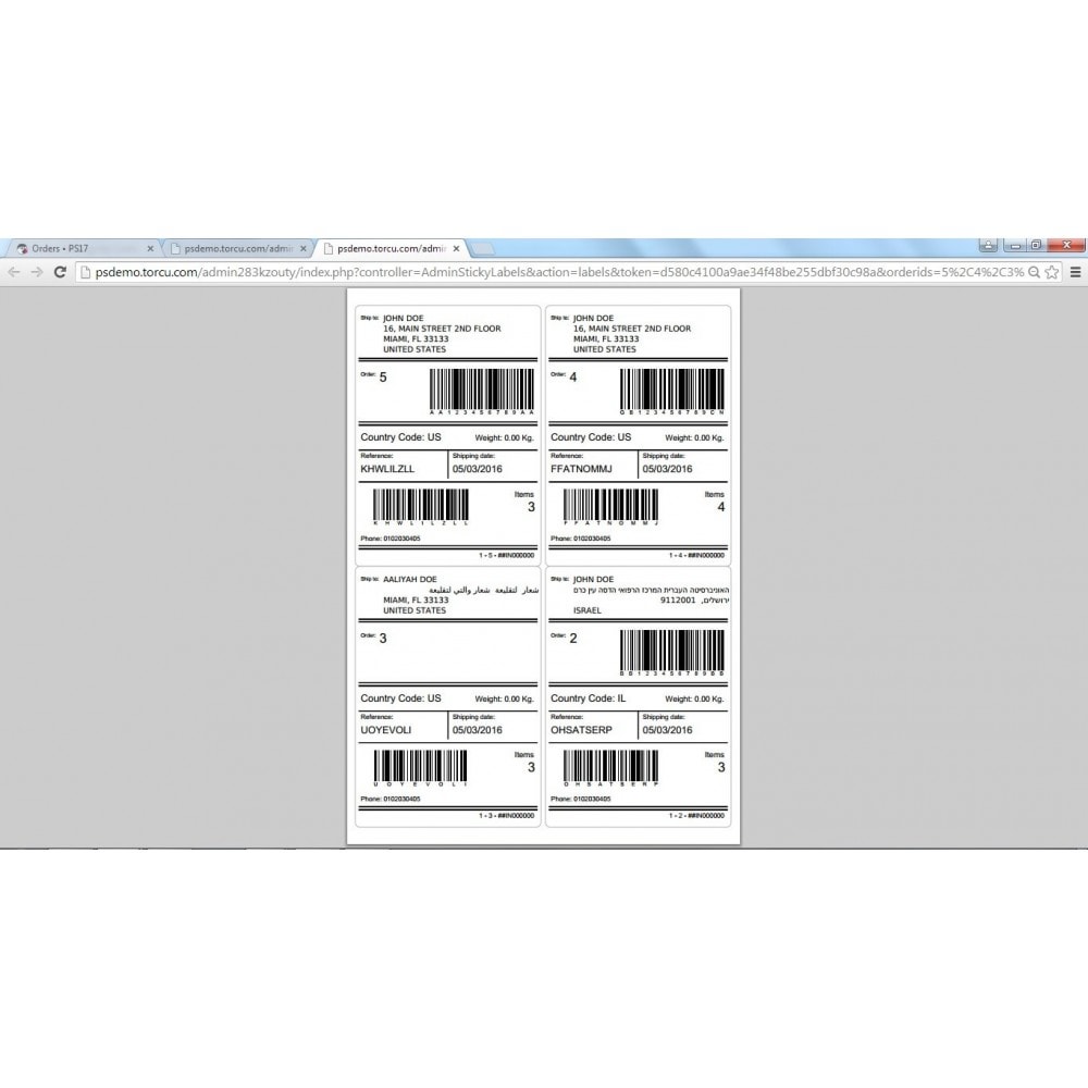Module Sticky Labels - Professional Shipping Labels