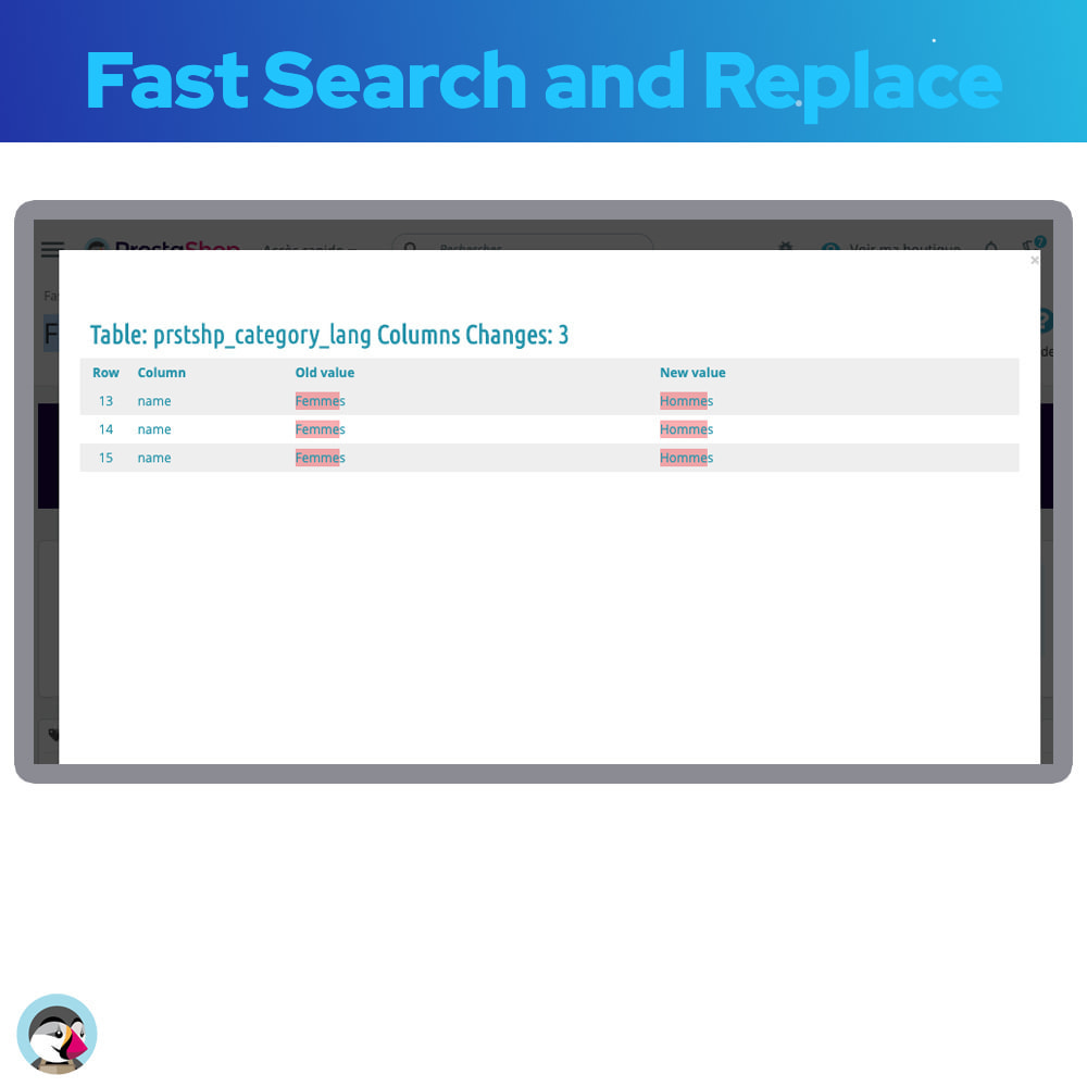 Module Database Search and Replace