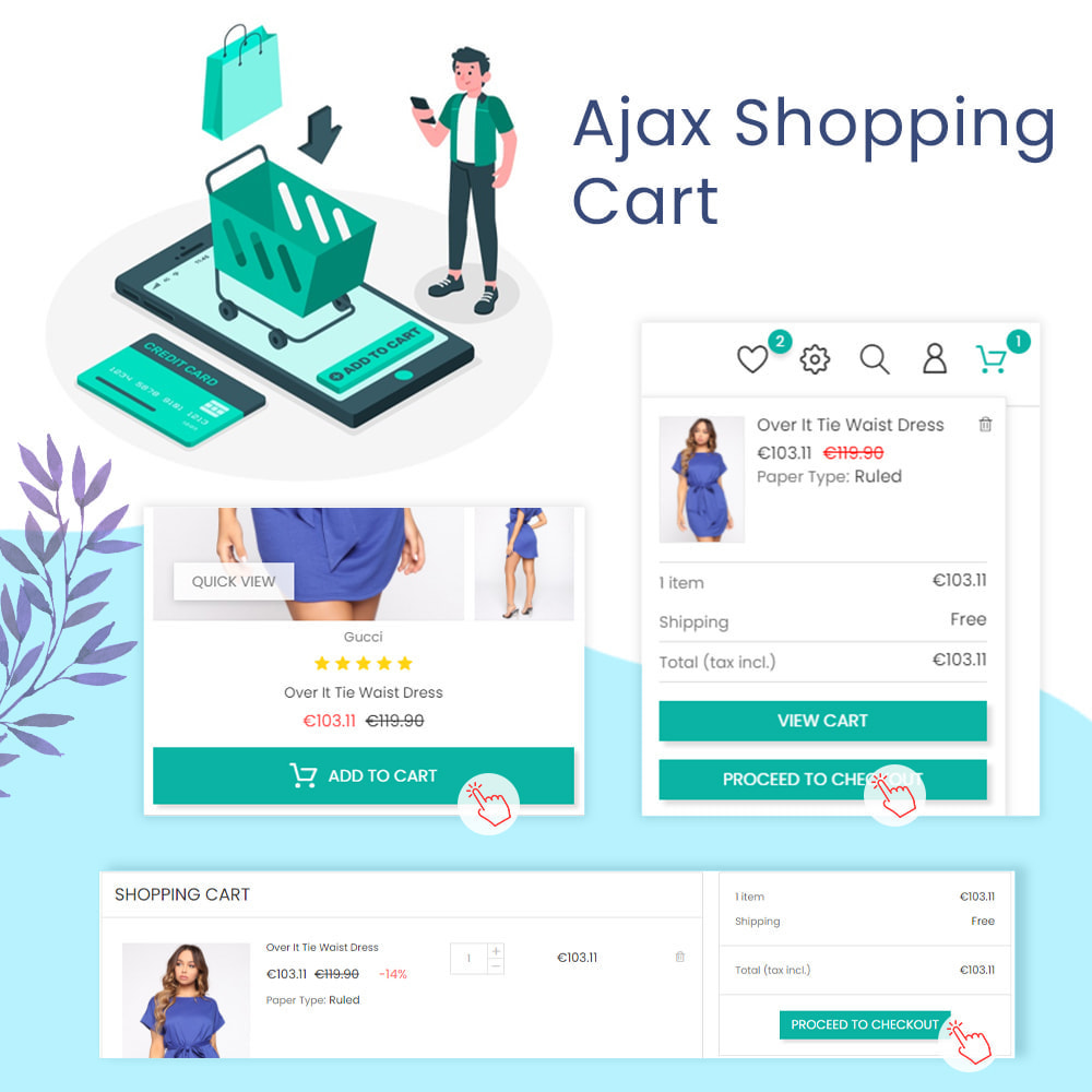 Module Ajax Shopping Cart - Popup & Drop Down