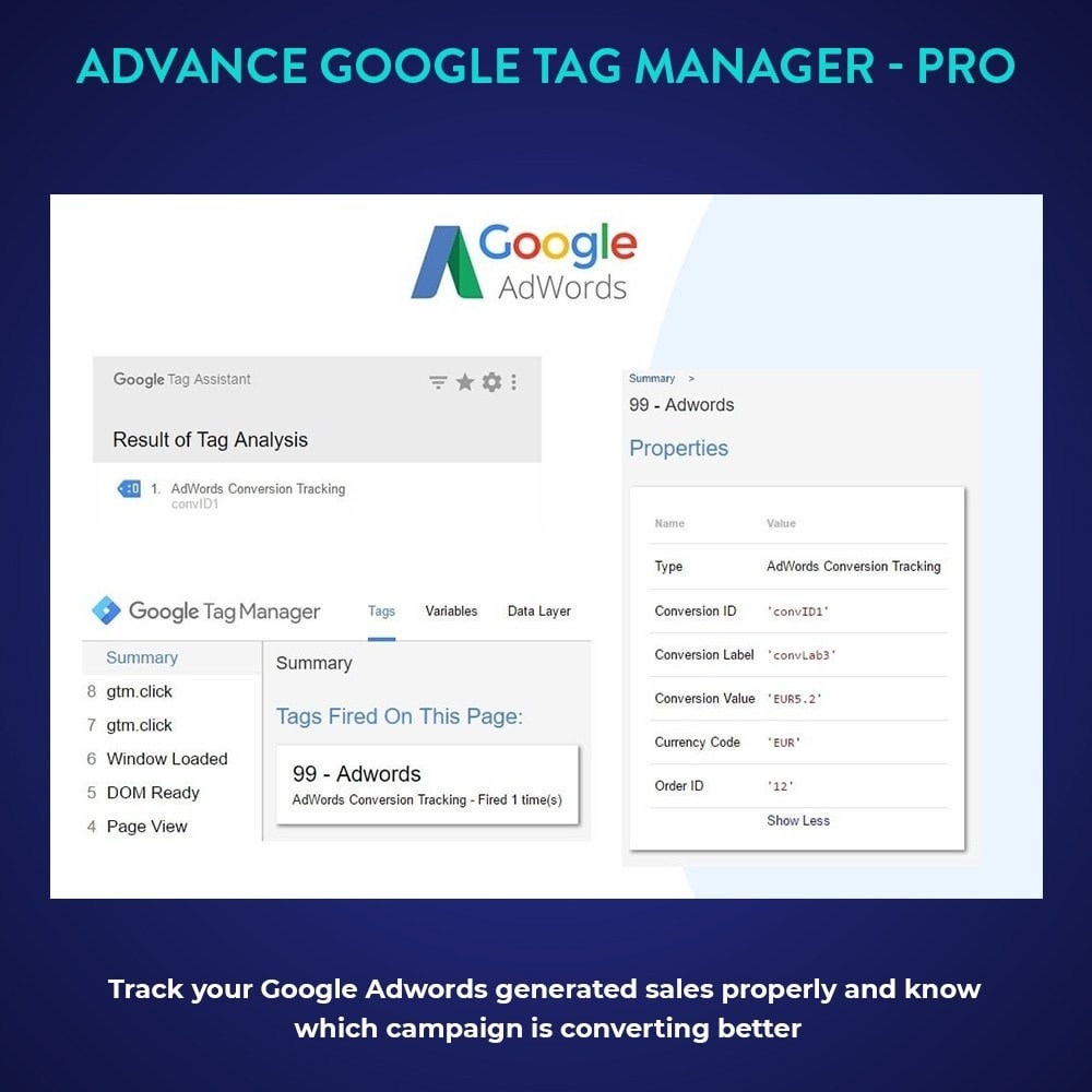 Module Avancé Google Tag Manager - Pro