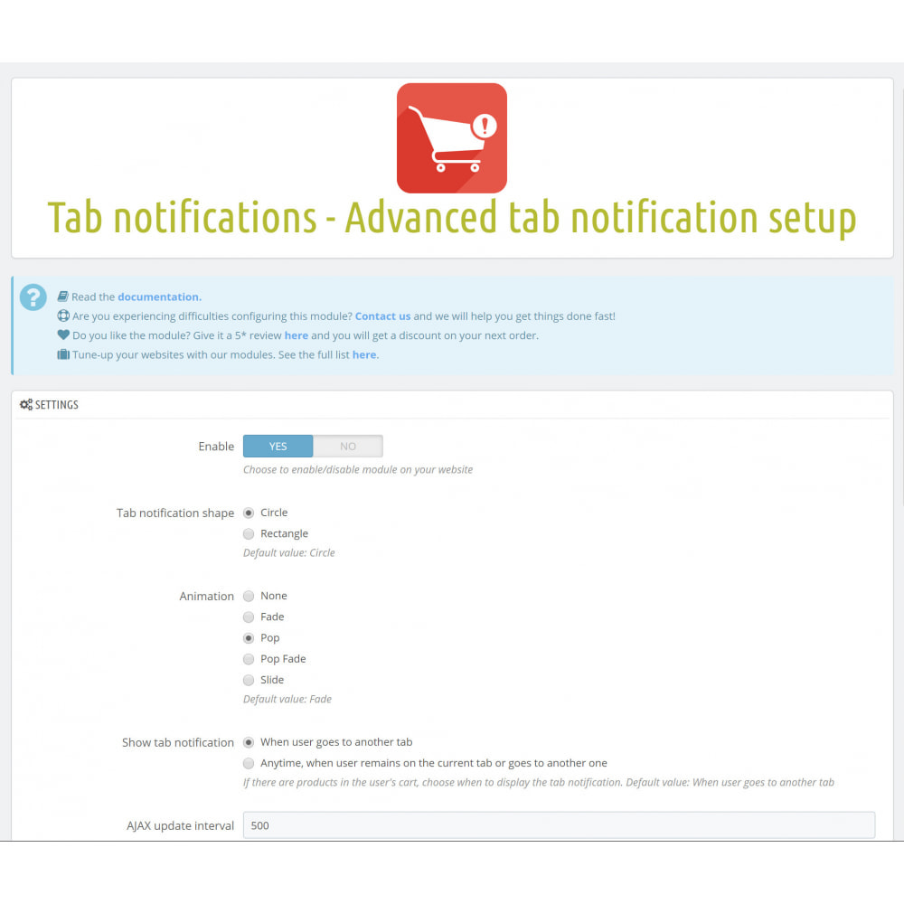 Module Advanced Tab Notifications - Abandoned carts to orders