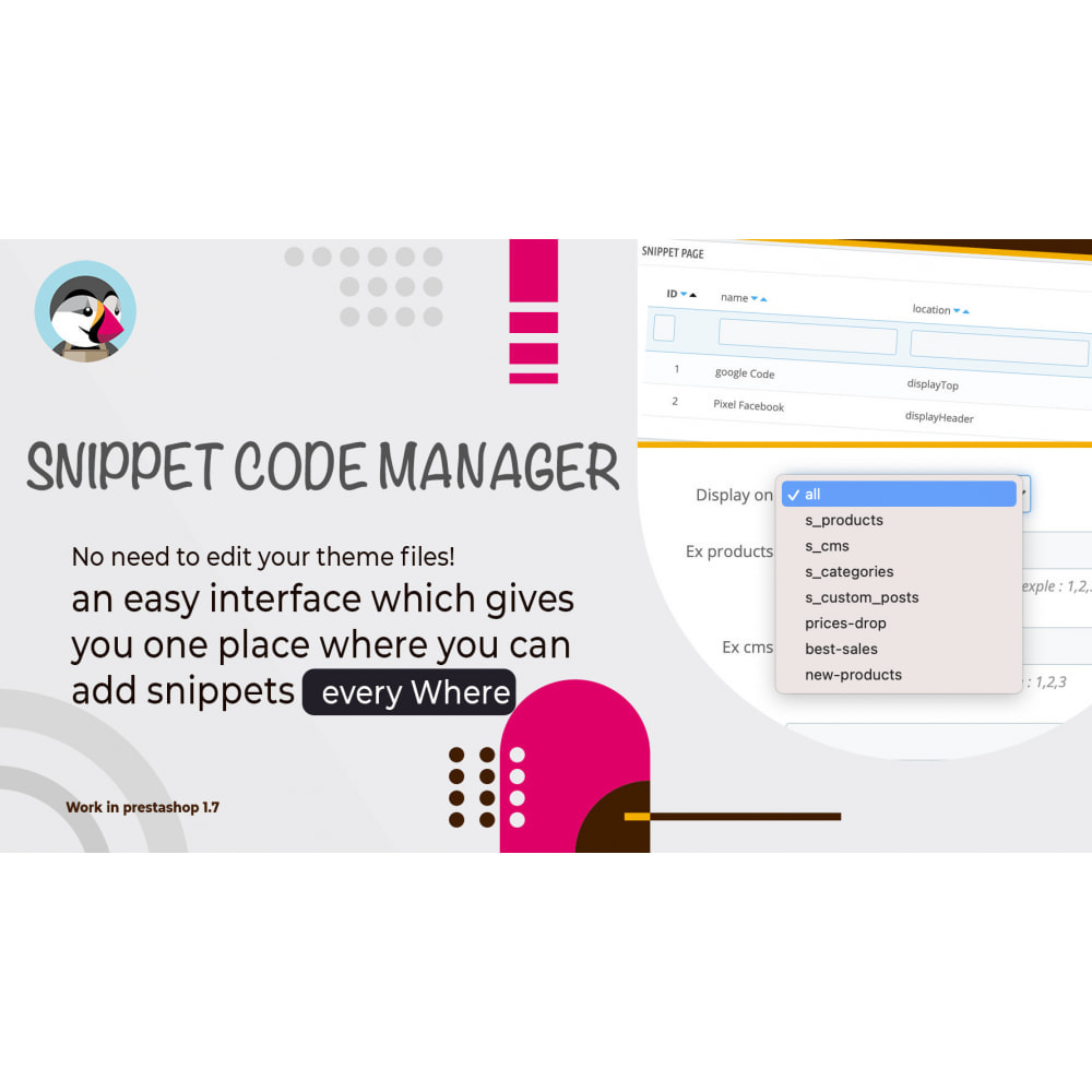 Module Snippet Code Manager