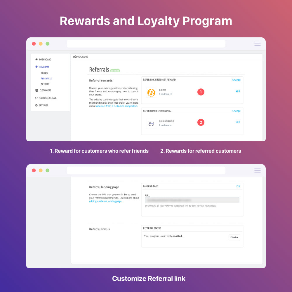 Module 3in1 Reward point: loyalty, referral, affiliate program