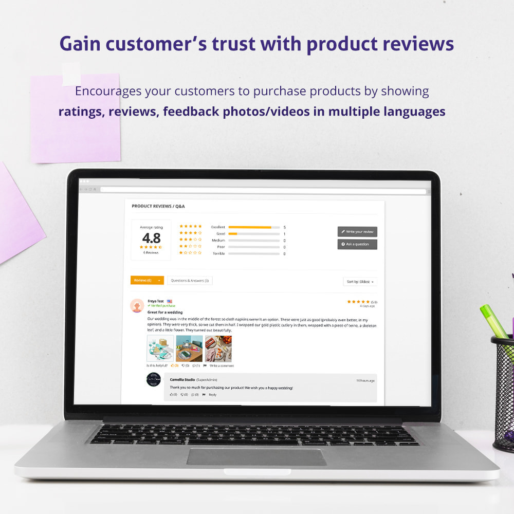 Module Trusted Reviews: Product reviews, ratings, Q&A