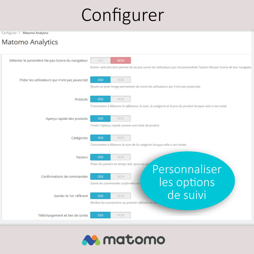 Module Matomo Analytics Pro - Conforme RGPD