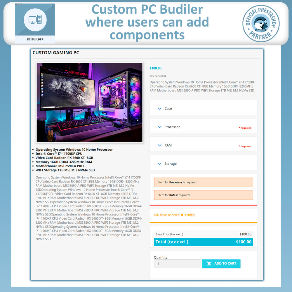 Module PC Builder Advance | Let Users Custom Build PC