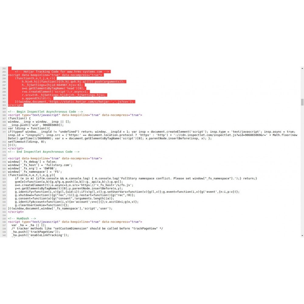 Module HTML, CSS, JS personnalisés sur les pages sélectionnées