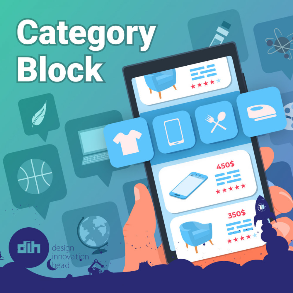 Module Category blocks on homepage