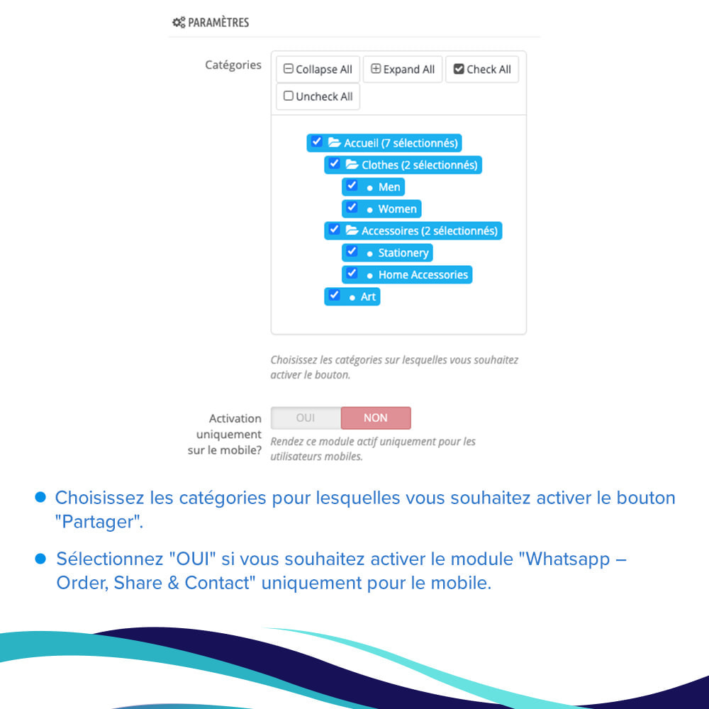Module Whatsapp - Order, Share & Contact