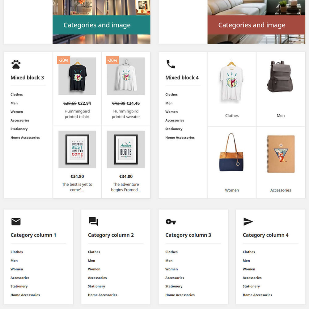 Module Custom product blocks and listings for homepage