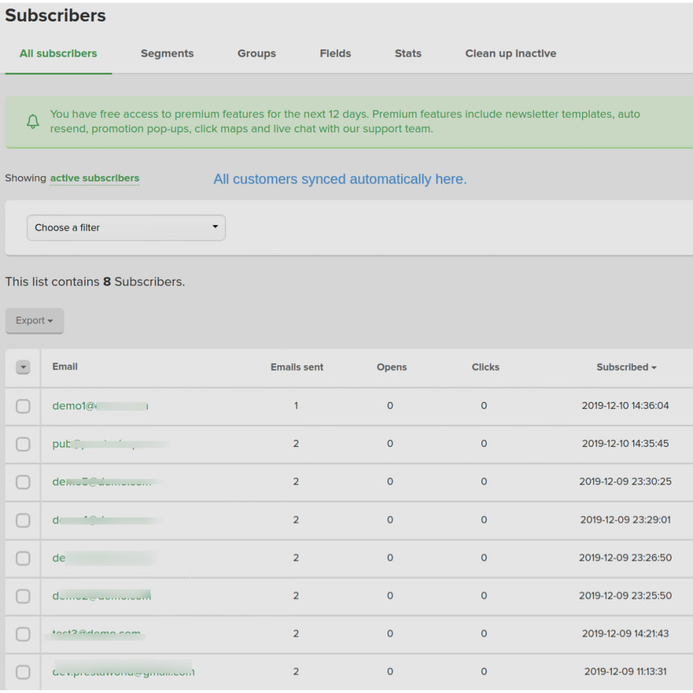 Module Automatically subscribe MailerLite Subscription