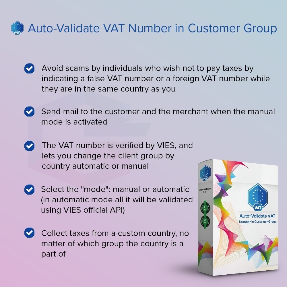 Module Auto-Validate VAT Number in Customer Group