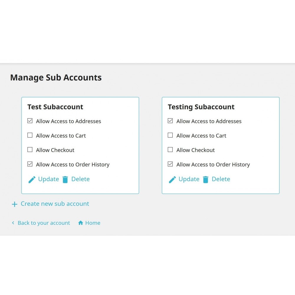 Module Multiple Customer Account