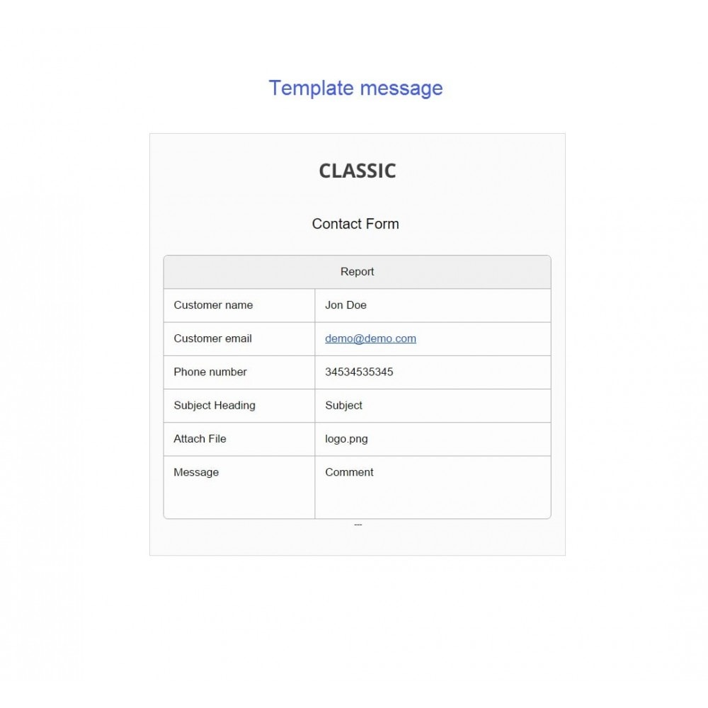 Module Extended Contact Form