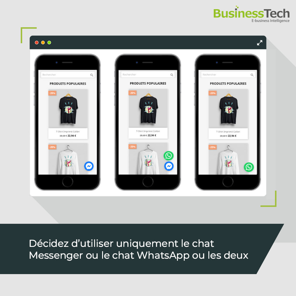 Module Chat Network pour Facebook Messenger & WhatsApp-chats