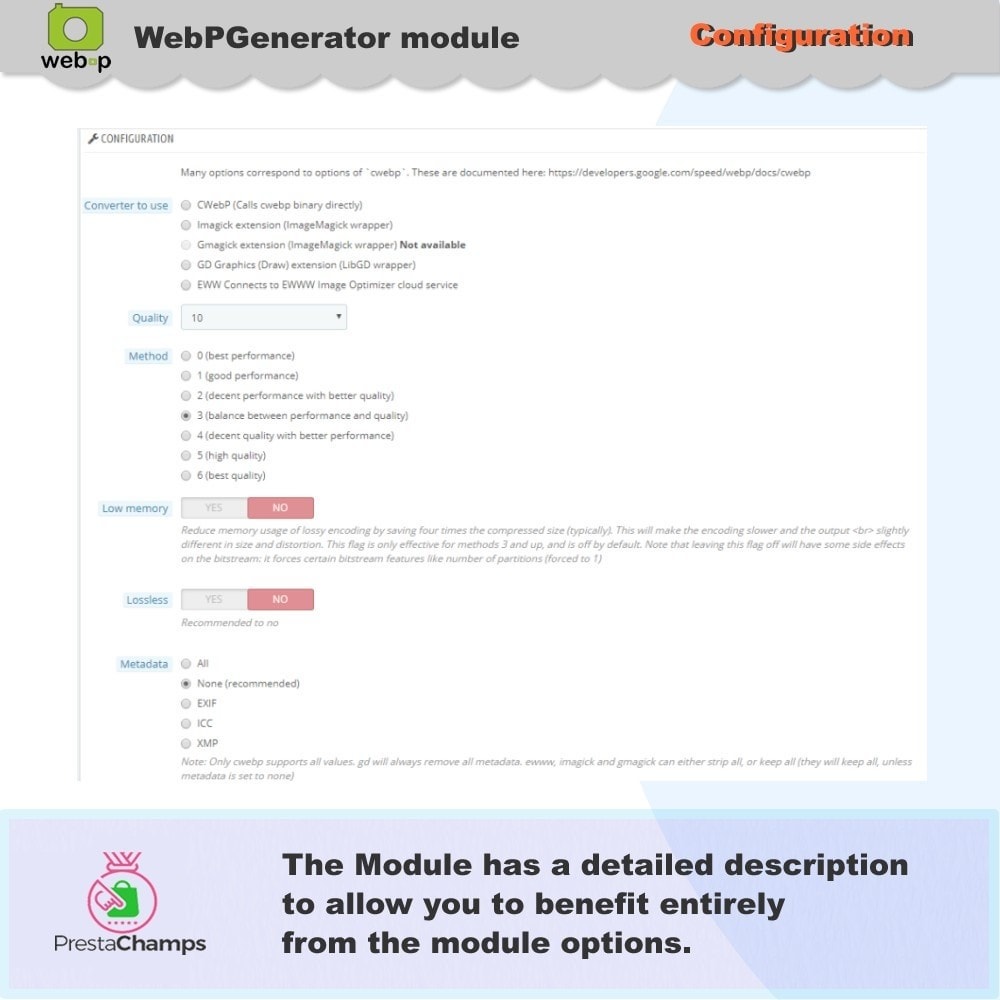 Module Google WebP Image Générateur - Mise à jour 2020
