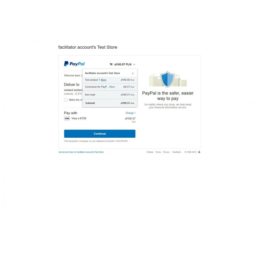 Module Paypal Extra Fee