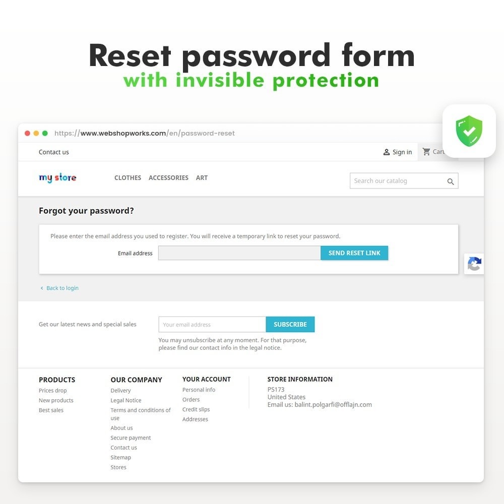 Module Spam Protection - Invisible reCaptcha