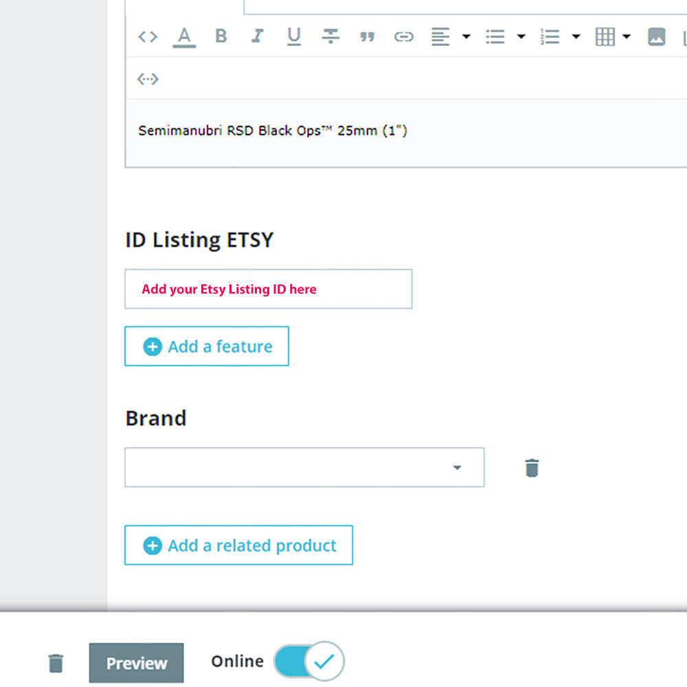 Module Etsy Quantity and Price Sync