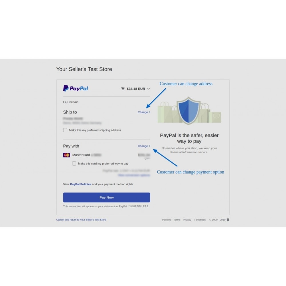 Module Paypal Payment Method with Surcharge (extra fee)