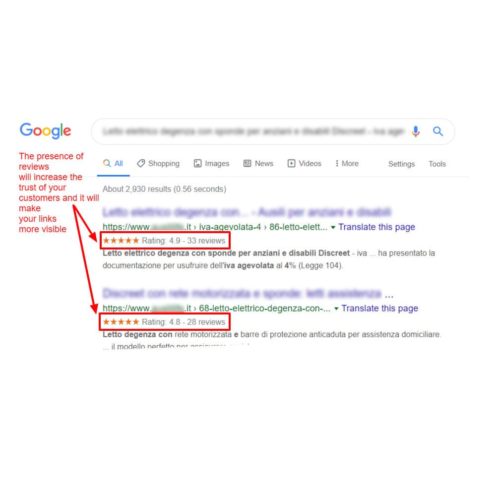 Module Google Structured Data Snippet for Product reviews