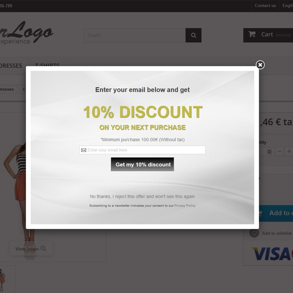 Module Email Leads Collector Popup with Discount Coupon