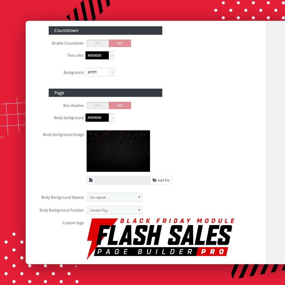Module Flash SALES Page Builder PRO - Black Friday