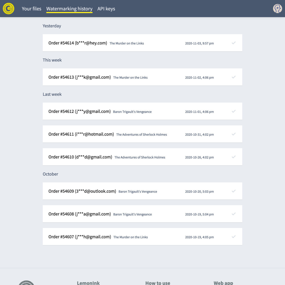Module LemonInk Ebook Watermarking for PrestaShop
