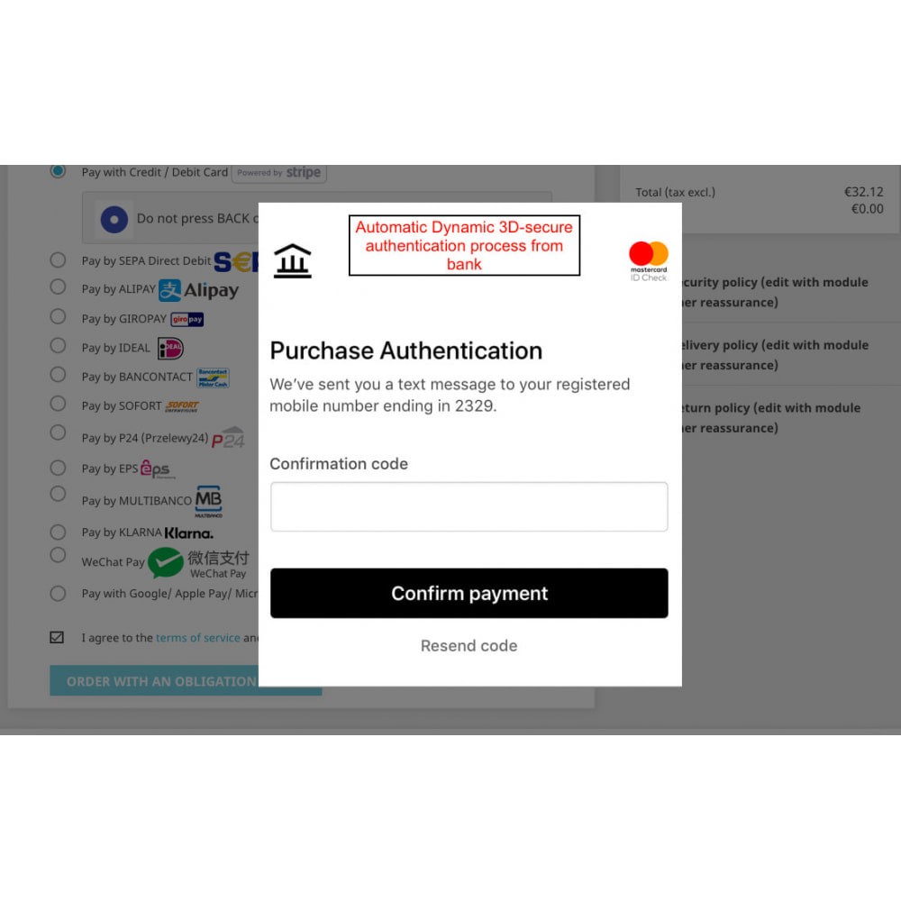 Module STRIPE onetime + subscription payments (SCA-ready)