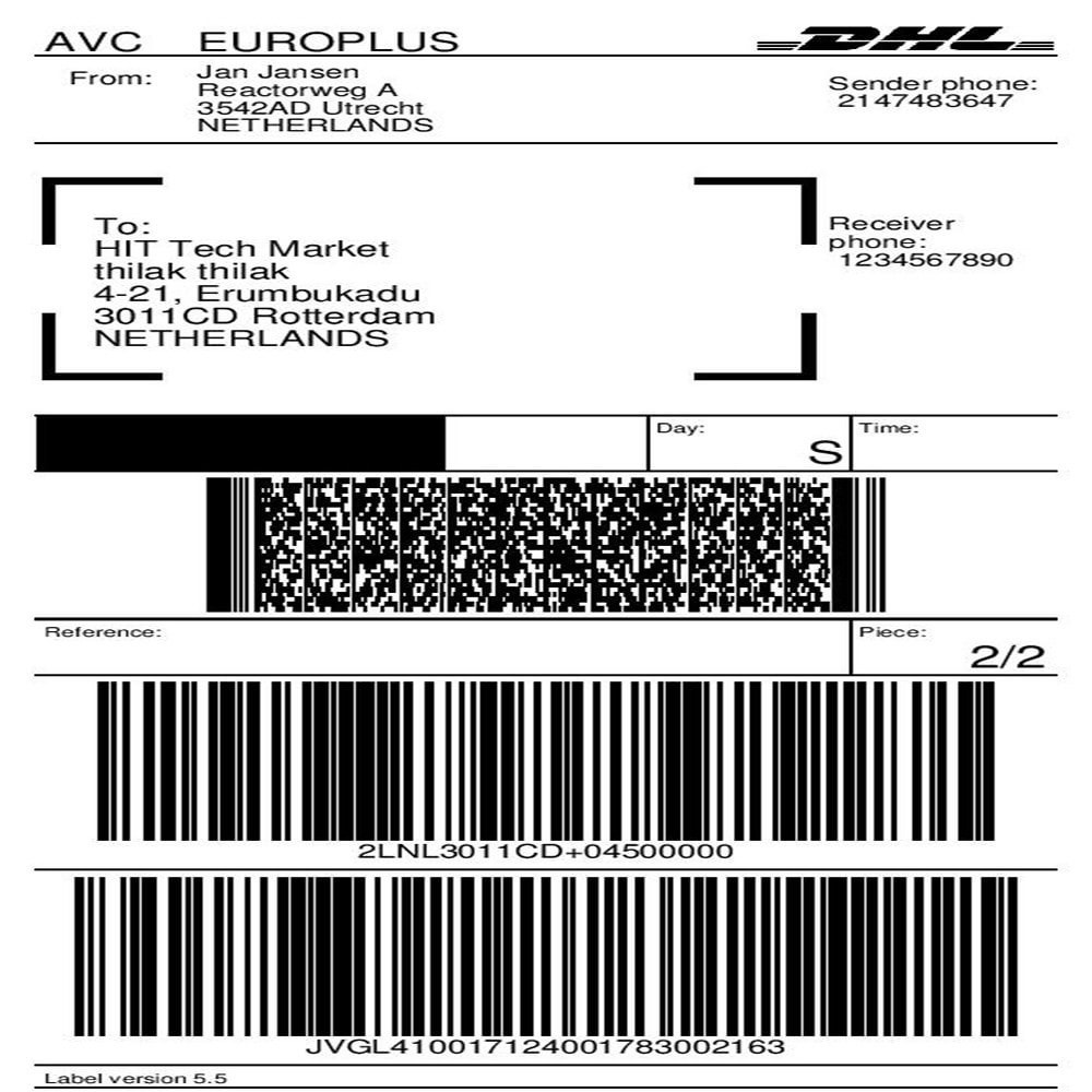 Module DHL Parcel Shipping with Print Label.