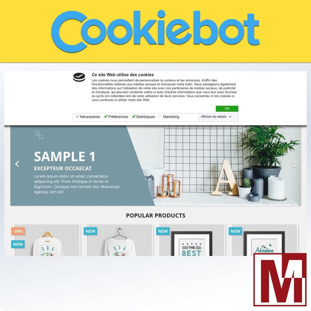 Module Cookiebot - Surveillance et contrôle des cookies