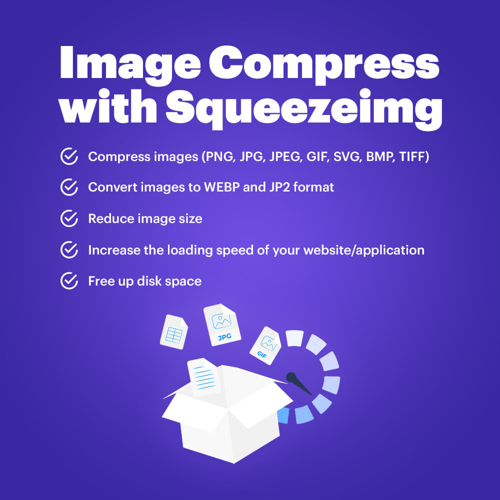 Module Image Compress with Squeezeimg + Convert to webp, jp2