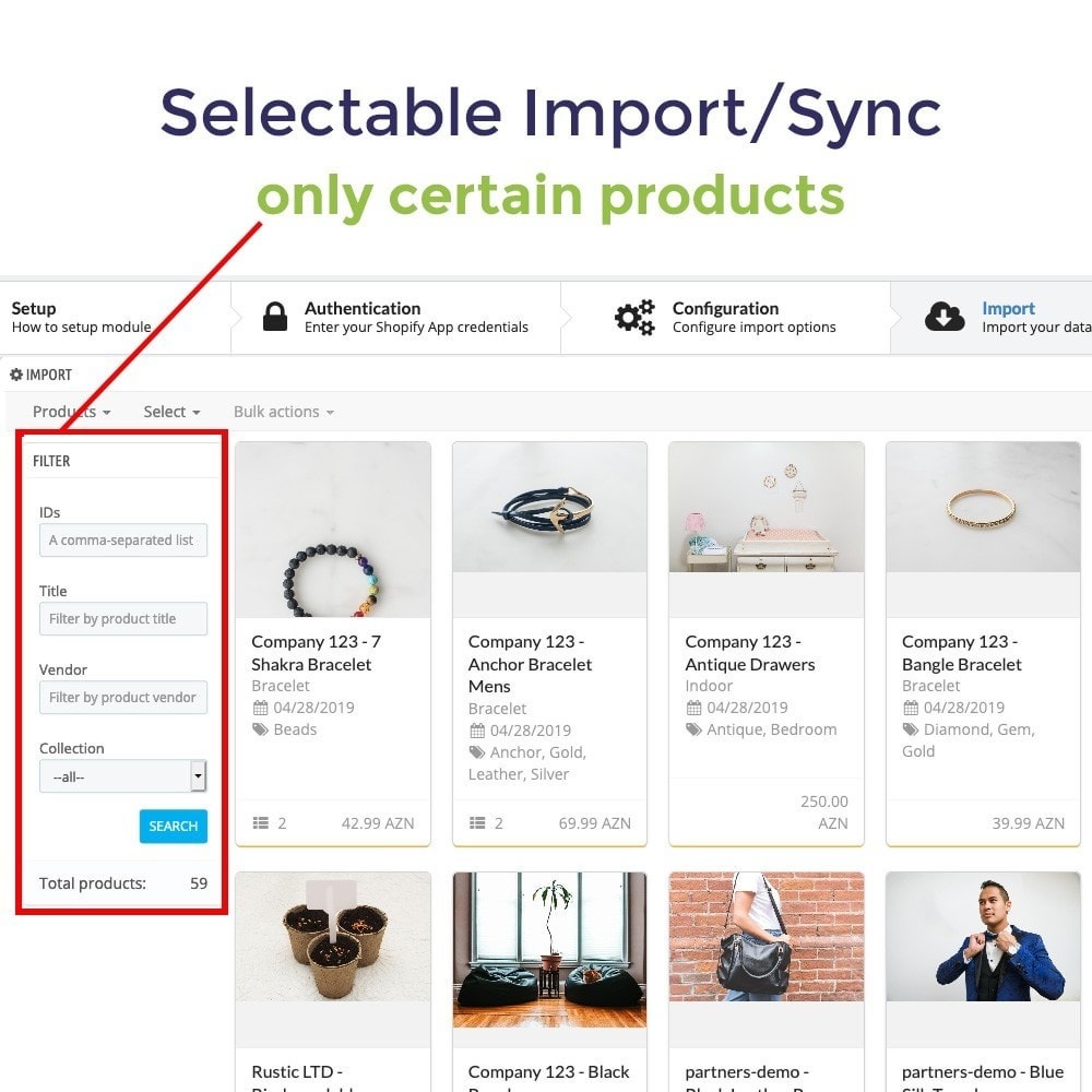 Module Shopify to PrestaShop Catalog Synchronization & Import