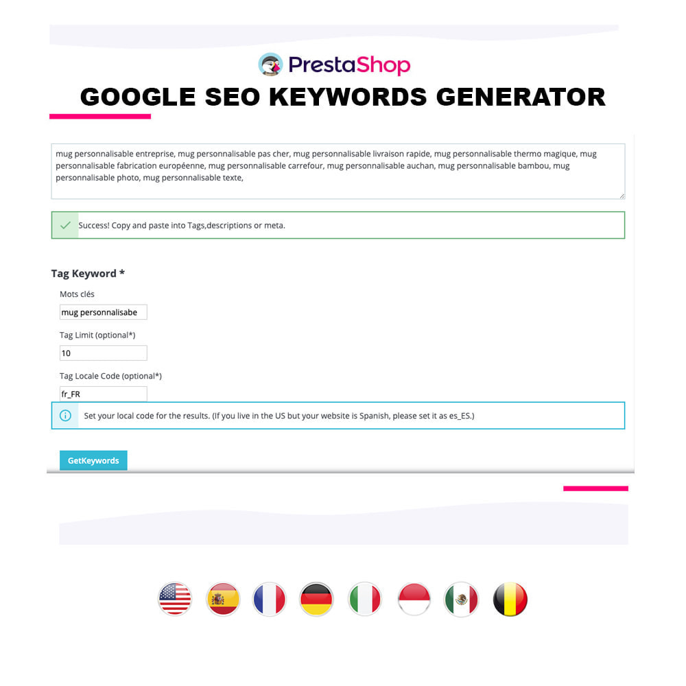 Module Google Seo Keywords Generator