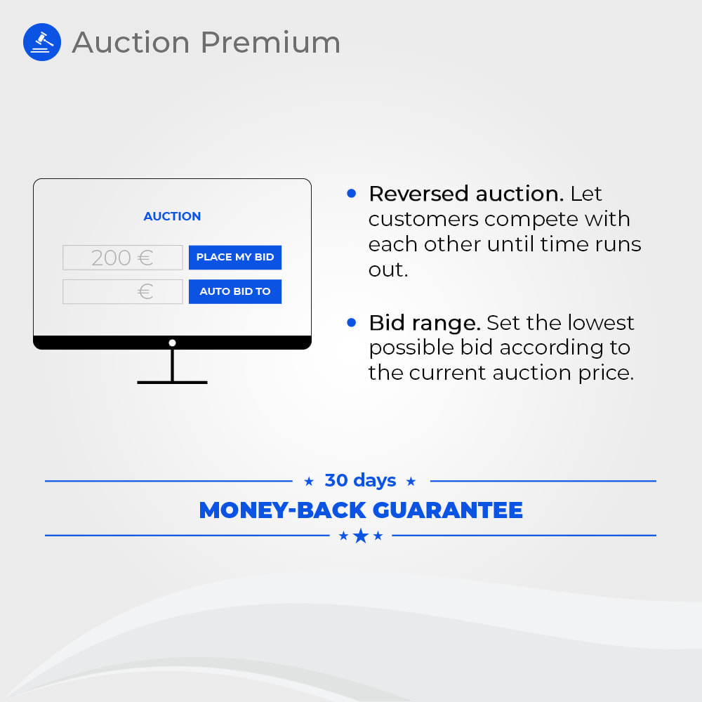 Module Auction Premium - Online Product Bid