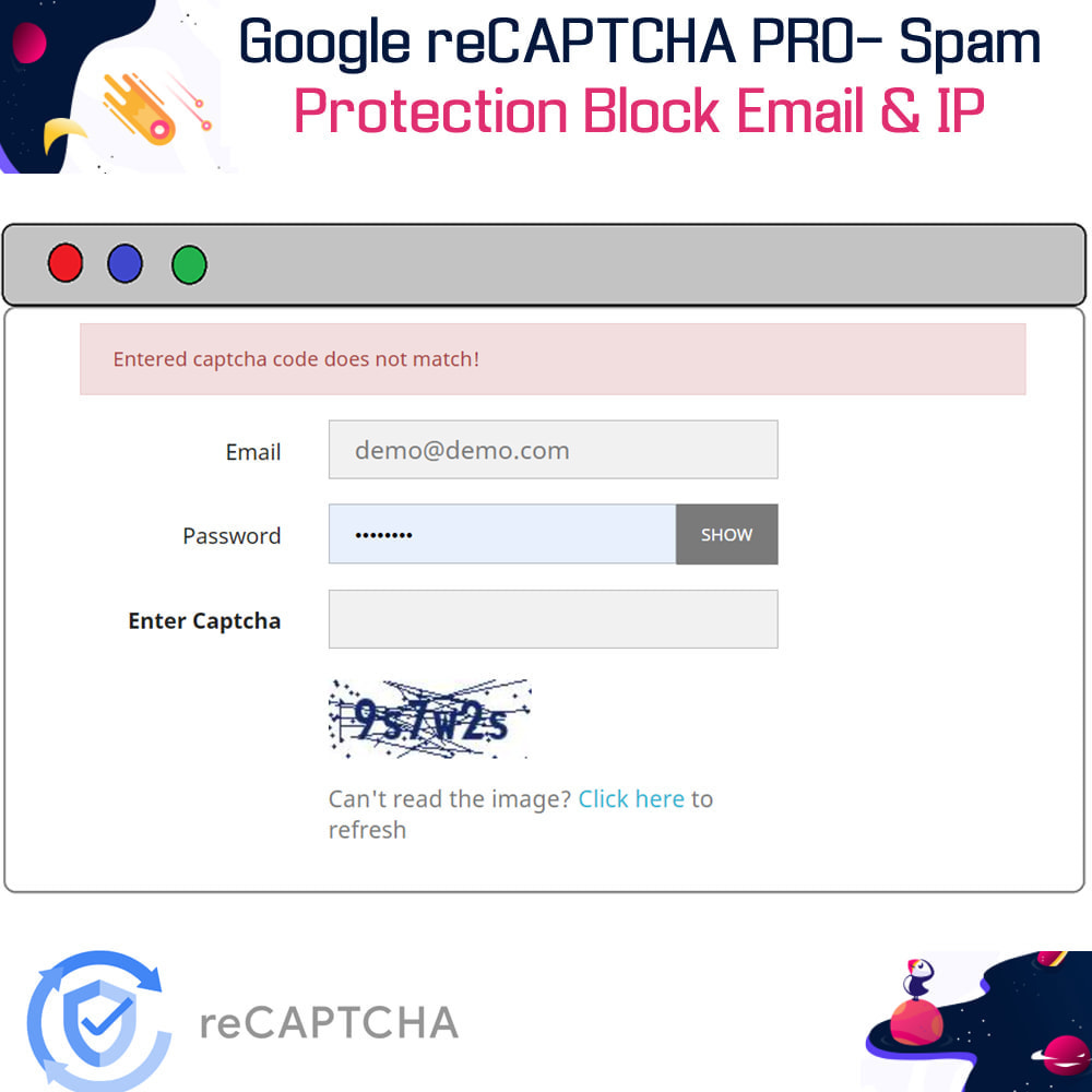 Module Google reCAPTCHA PRO- Spam Protection Block Email & IP