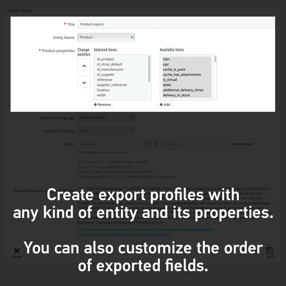 Module Advanced Export All in One